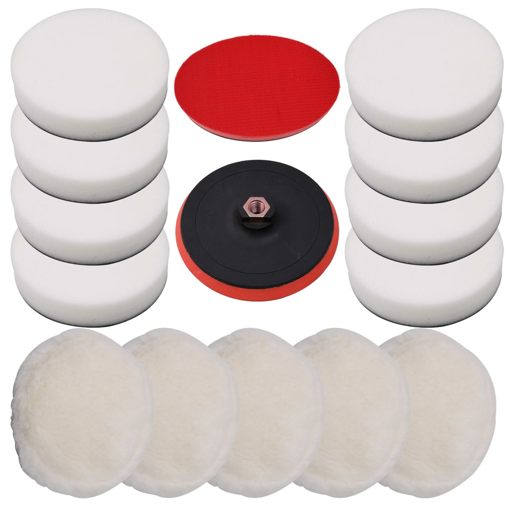 Vidaxx 14-teiliges Polierpad-Set 180 mm