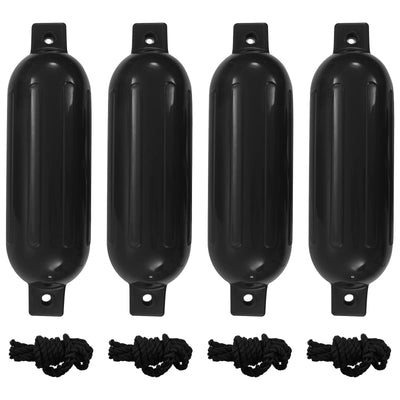 Vidaxl BootStoot -Kissen 4 ST 51x14 cm PVC Schwarz