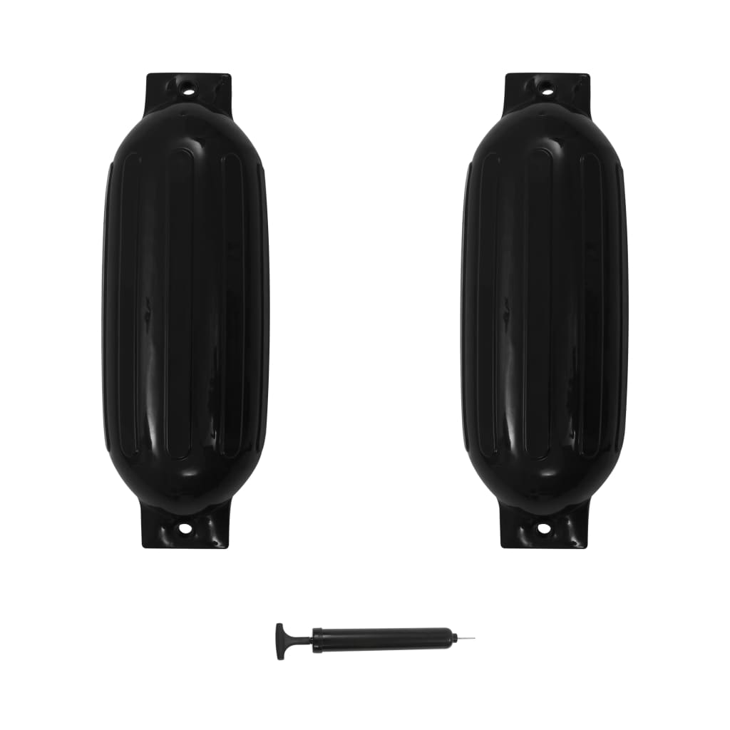 Vidaxl BootStoot -Kissen 2 PCs 69x21.5 cm PVC Schwarz