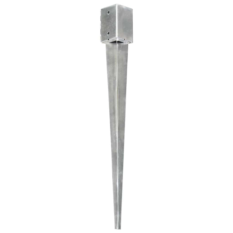 Vidaxl gemahlene Stifte 2 ST 9x9x90 cm verzinkter Stahl Silber gefärbt