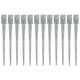 Vidaxl gemahlene Stifte 12 PCs 9x9x90 cm verzinkter Stahl Silber gefärbt