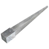 Vidaxl gemahlene Stifte 2 ST 10x10x91 cm verzinkter Stahl Silber gefärbt - afbeelding 3