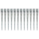 Vidaxl gemahlene Stifte 12 PCs 10 x 10 x 91 cm verzinkter Stahl Silberfarben
