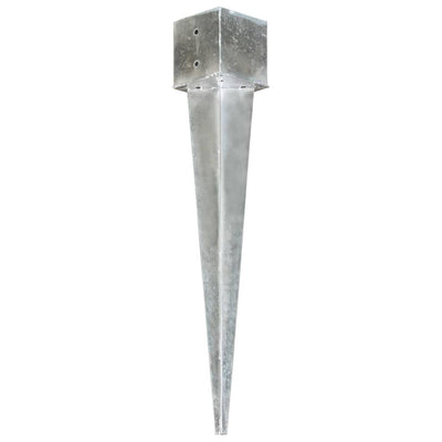 Vidaxx Erdnägel 2 Stück 14x14x91 cm verzinkter Stahl silberfarben