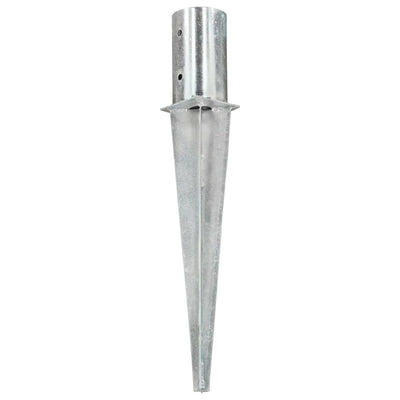 Vidaxl gemahlene Stifte 2 Stcs 8x61 cm verzinkter Stahl Silber gefärbt