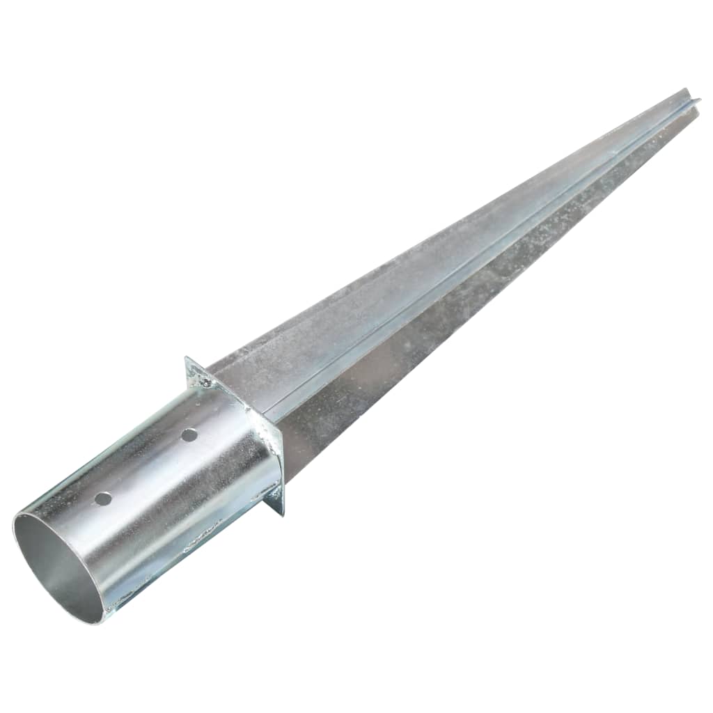 Vidaxl gemahlene Stifte 2 Stcs 8x61 cm verzinkter Stahl Silber gefärbt