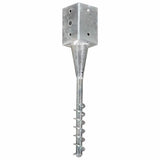Vidaxl gemahlene Stifte 2 ST 9x9x56 cm verzinkter Stahl Silber gefärbt - afbeelding 2
