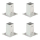 Vidaxl Paalanchers 4 ST 71 mm verzinktes Metall