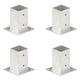 Vidaxl Paalanchers 4 ST 81 mm verzinktes Metall