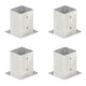 Vidaxl Paalanchers 4 ST 101 mm verzinktes Metall
