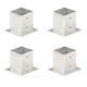 Vidaxl Paalanchers 4 ST 121 mm verzinktes Metall