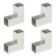 Vidaxl-Pfahlverbindungen 4 ST L-Form 71 x 71 mm verzinktes Metall