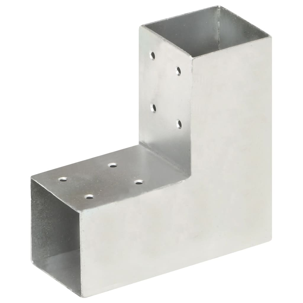 Vidaxl-Pfahlverbindungen 4 ST L-Form 71 x 71 mm verzinktes Metall
