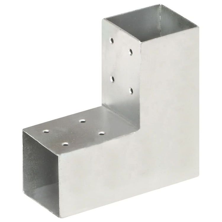 Vidaxl-Pfahlverbindungen 4 ST L-Form 71 x 71 mm verzinktes Metall