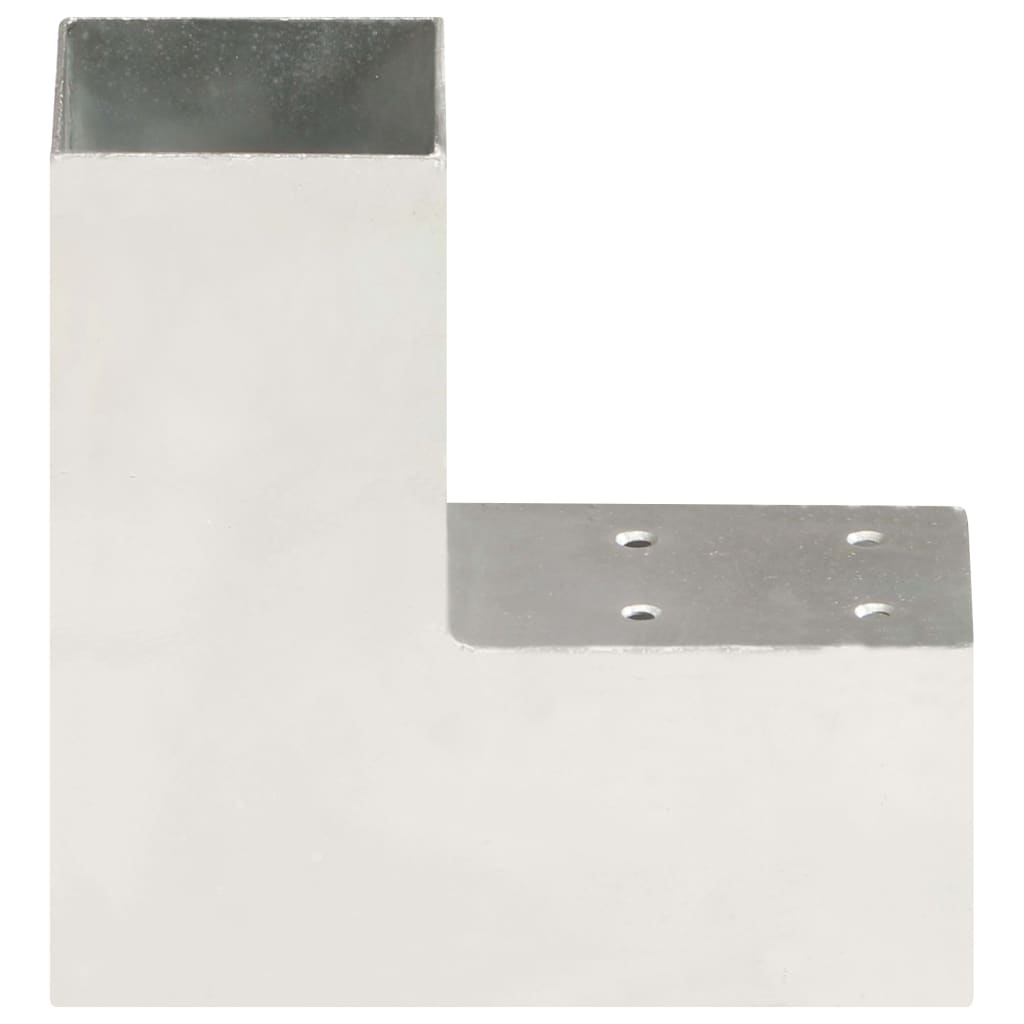 Vidaxl-Pfahlverbindungen 4 ST L-Form 71 x 71 mm verzinktes Metall