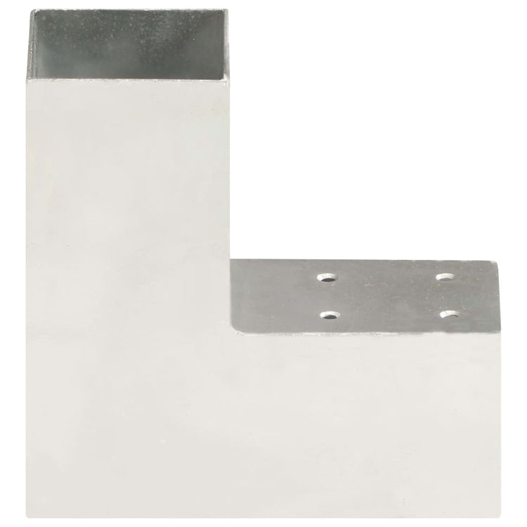 Vidaxl-Pfahlverbindungen 4 ST L-Form 71 x 71 mm verzinktes Metall