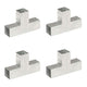 Vidaxl-Pfahlverbindungen 4 ST T-Form 71 x 71 mm verzinktes Metall