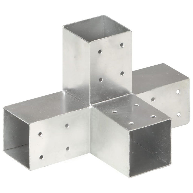 Vidaxl Pale Connection X-Form 71x71 mm verzinktes Metall