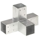 Vidaxl Pale Connection X-Form 71x71 mm verzinktes Metall