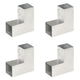 Vidaxl-Pfahlanschlüsse 4 ST L-Form 81 x 81 mm verzinktes Metall