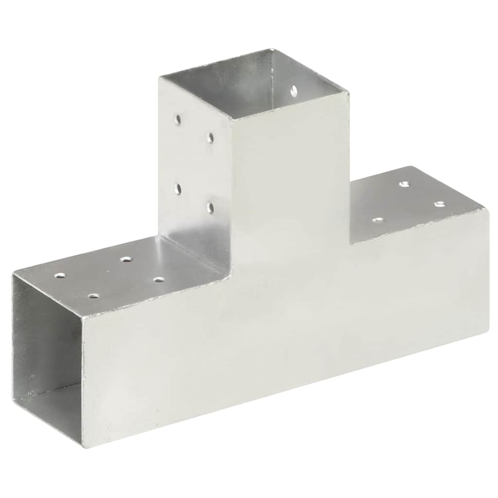 Vidaxl Pale Connection T-Form 81x81 mm verzinktes Metall