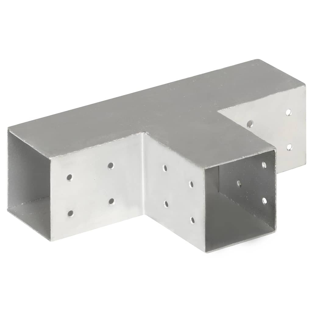 Vidaxl Pale Connection T-Form 81x81 mm verzinktes Metall