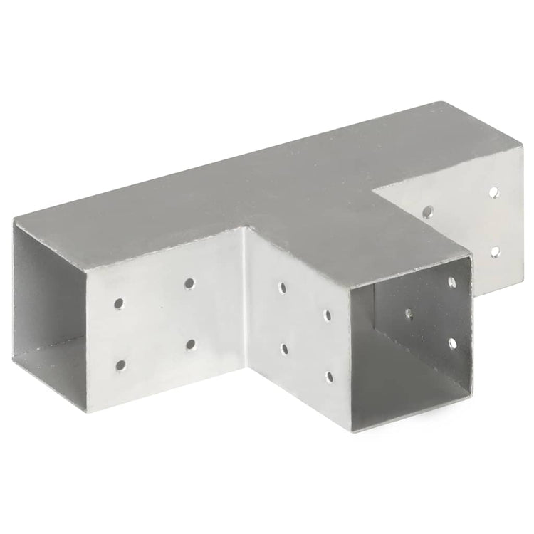 Vidaxl Pale Connection T-Form 81x81 mm verzinktes Metall