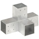 Vidaxl Pale Connection X-Form 81x81 mm verzinktes Metall