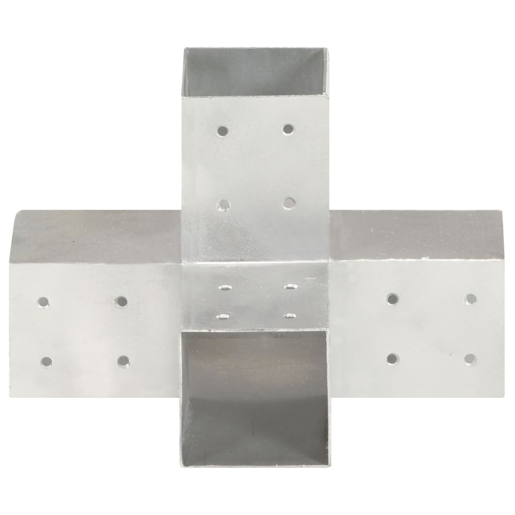 Vidaxl Pale Connection X-Form 81x81 mm verzinktes Metall