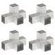 Vidaxl-Pfahlverbindungen 4 PC-Form 81 x 81 mm verzinktes Metall