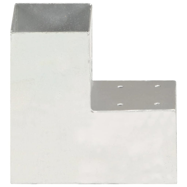 VIDAXL Pall-Anschlüsse 4 ST L-Form 91x91 mm verzinktes Metall
