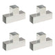 Vidaxl-Pfahlverbindungen 4 ST T-Form 91x91 mm verzinktes Metall
