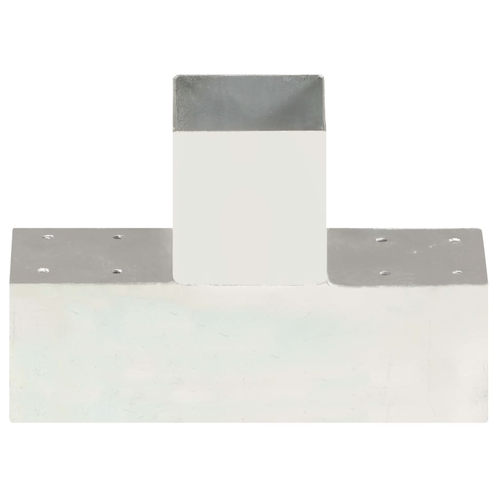 Vidaxl-Pfahlverbindungen 4 ST T-Form 91x91 mm verzinktes Metall