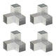 Vidaxl-Pfahlverbindungen 4 PC Y-Form 91x91 mm verzinktes Metall