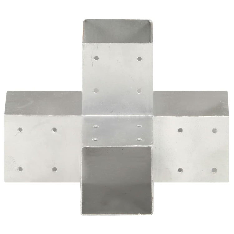 Vidaxl-Pfahlverbindungen 4 PC-Form 91x91 mm verzinktes Metall