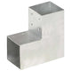 Vidaxl Pale Connection L-Form 101x101 mm verzinktes Metall