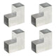 Vidaxl-Pfahlanschlüsse 4 ST L-Form 101x101 mm verzinktes Metall