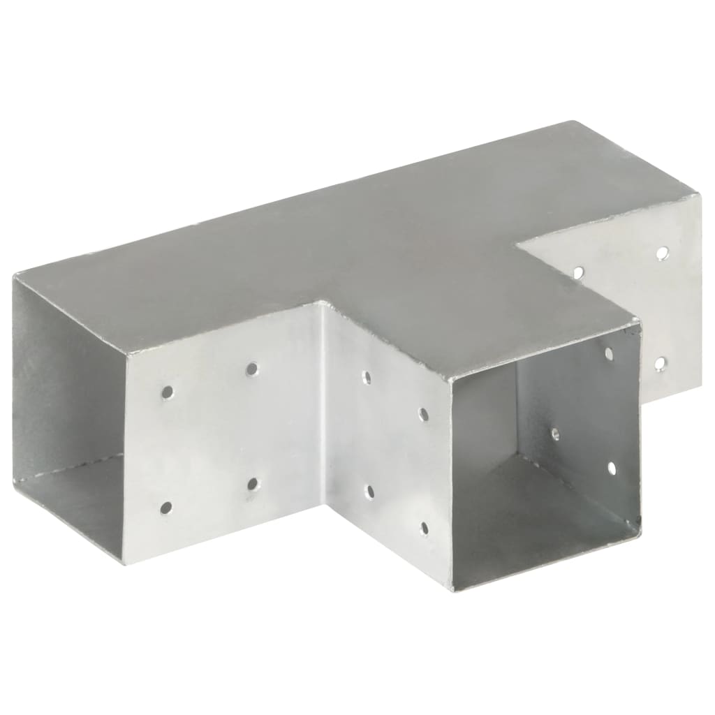 Vidaxl Pale Connection T-Form 101x101 mm verzinktes Metall