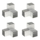 Vidaxl-Pfahlanschlüsse 4 PC Y-Form 101x101 mm verzinktes Metall