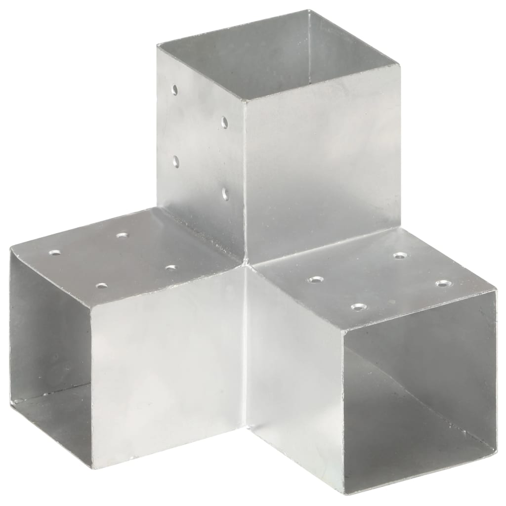 Vidaxl-Pfahlanschlüsse 4 PC Y-Form 101x101 mm verzinktes Metall