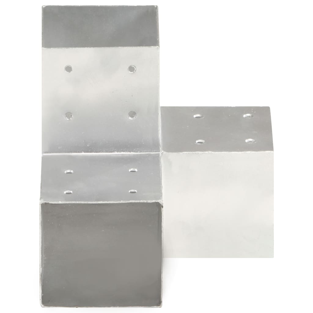 Vidaxl-Pfahlanschlüsse 4 PC Y-Form 101x101 mm verzinktes Metall