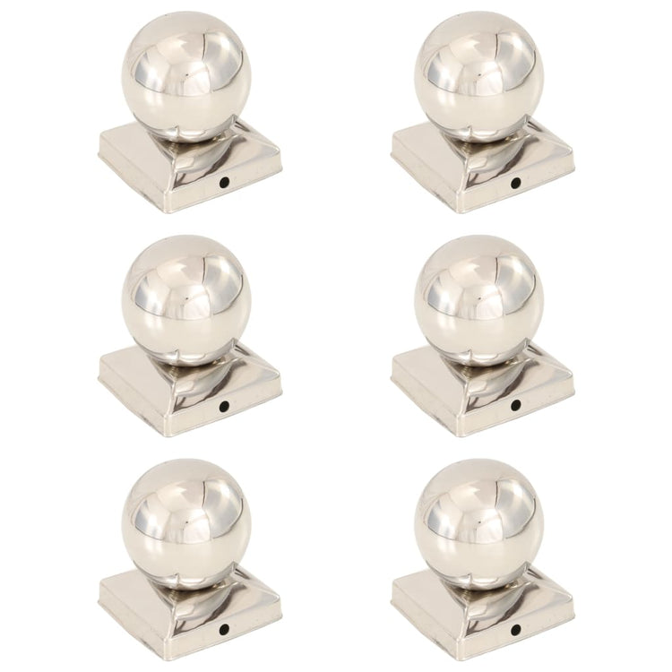 VIDAXL -Pfahlhaube 6 St Bol 91 x 91 mm Edelstahl