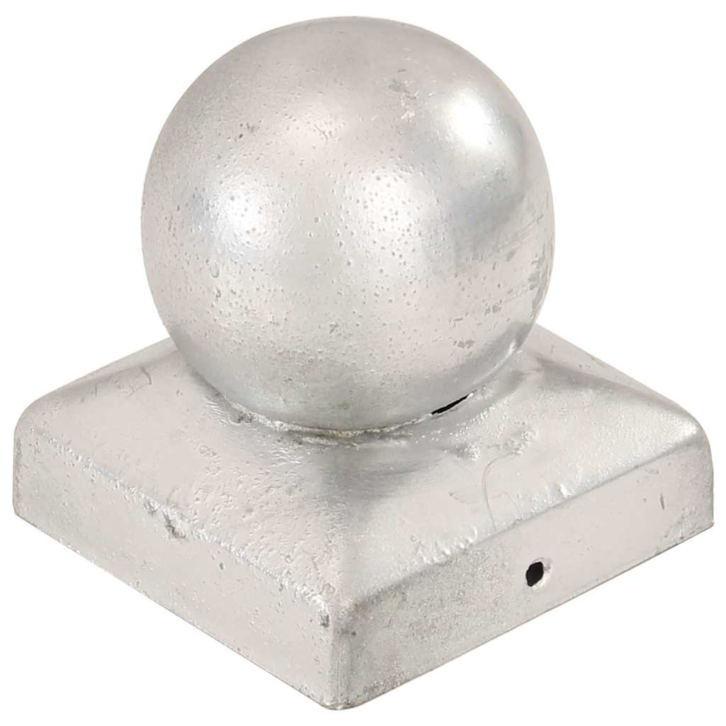 Vidaxl -Pfahlhauben 6 St Bol 71 x 71 mm verzinktes Metall