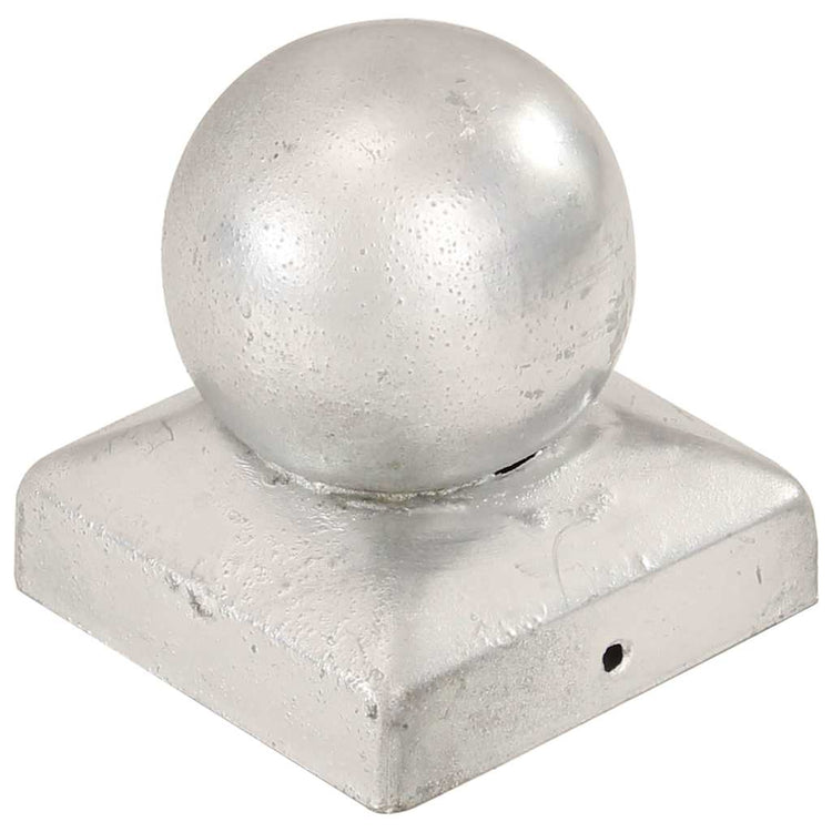 Vidaxl -Pfahlhauben 6 St Bol 71 x 71 mm verzinktes Metall
