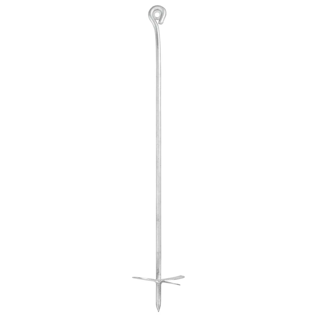 Vidaxl gemahlene Anker 4 ST 10x60 cm verzinktes Metall