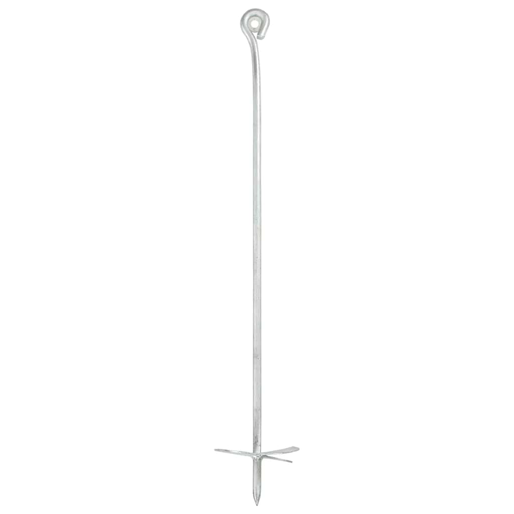 Vidaxl gemahlene Anker 6 Stcs 10x60 cm verzinktes Metall