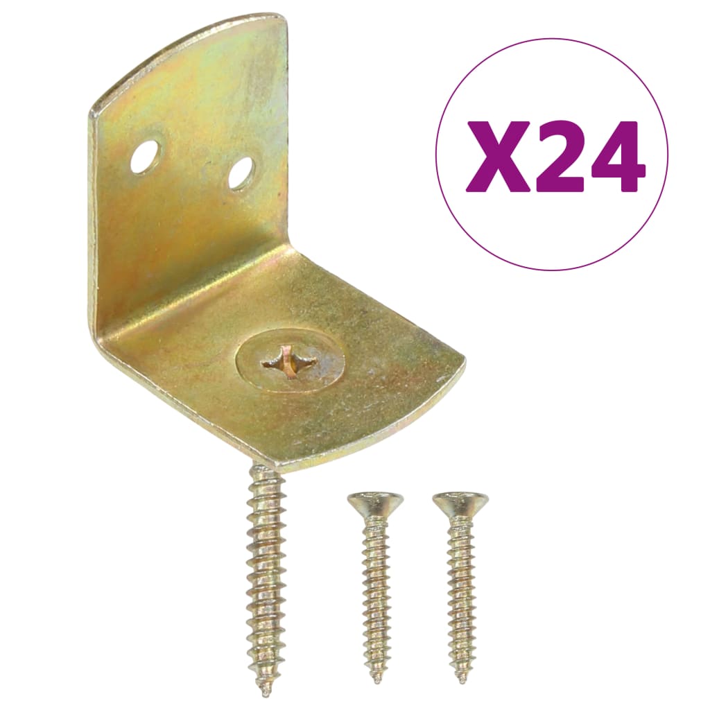 Vidaxxl Zaunelement-Halterungen, 24 Stück, L-Form, verzinktes Metall