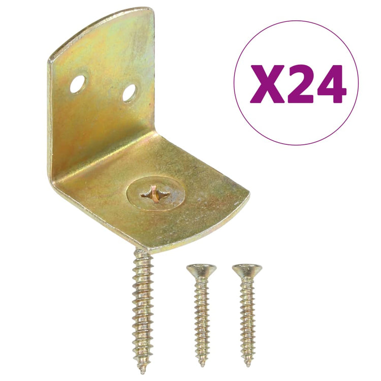 Vidaxxl Zaunelement-Halterungen, 24 Stück, L-Form, verzinktes Metall