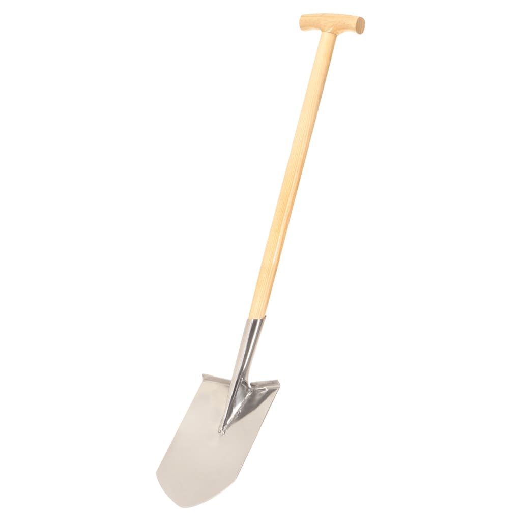 Vidaxl Puntspade T-Griff Edelstahl und Ascheholz