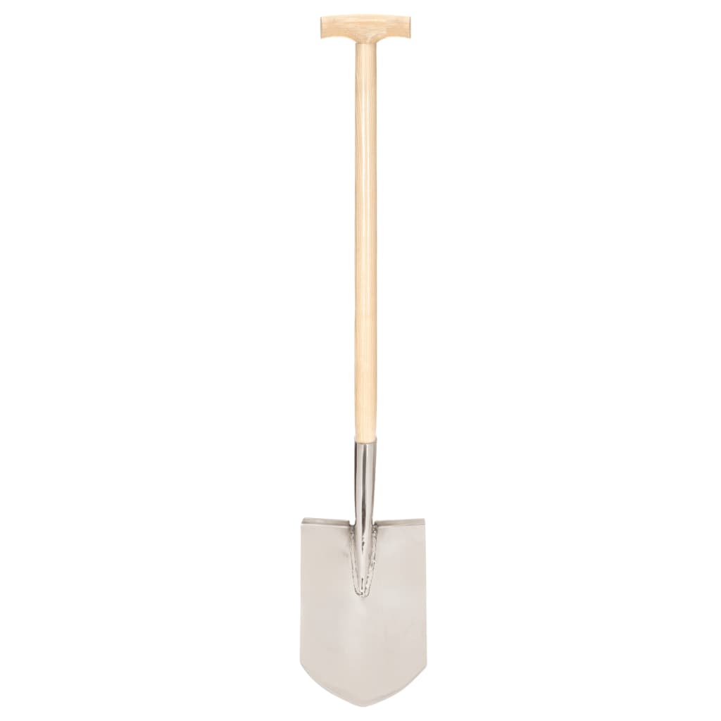 Vidaxl Puntspade T-Griff Edelstahl und Ascheholz
